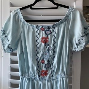 Off the shoulder tencel dress